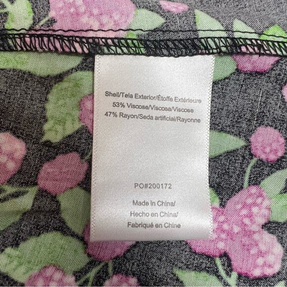 NWT Modcloth Midi Dress smocked waist raspberry print Sz S - Picture 4 of 6